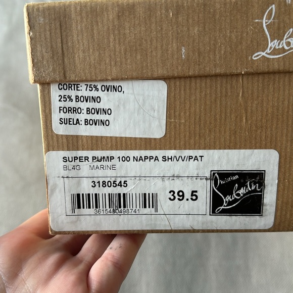 NWT❤️Christian Louboutin❤️Super Pump 100 Patent, Nappa, Suede Mix Heels - Picture 14 of 14